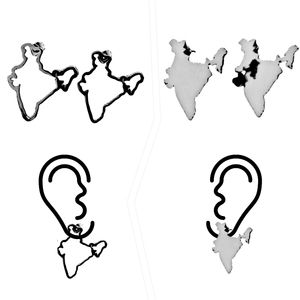 India Map Earrings